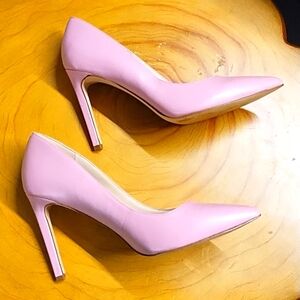 Nine West 'Tatiana' Leather Pink Stilletos Size 8.5